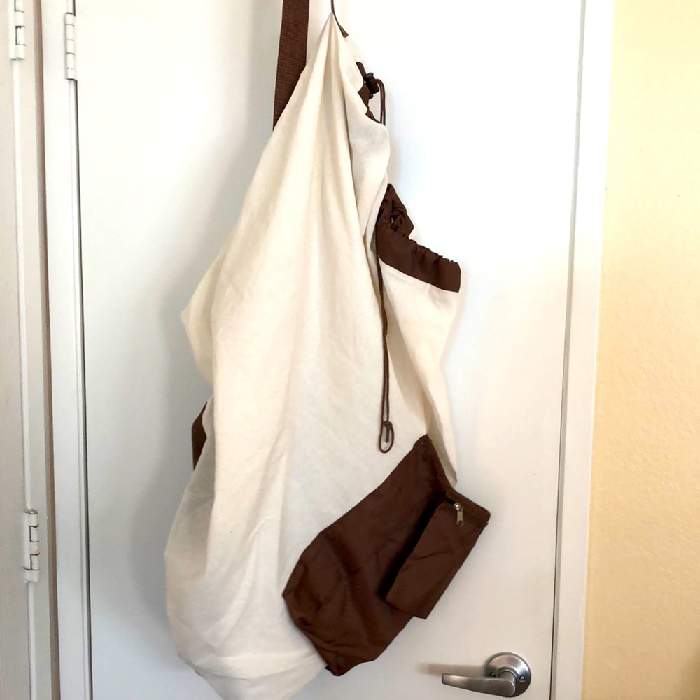 Laundry bag Cotton front pouch & zip pocketLikeNew